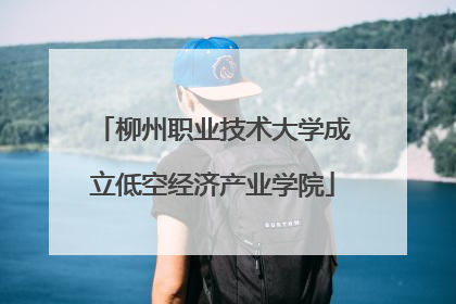 柳州职业技术大学成立低空经济产业学院